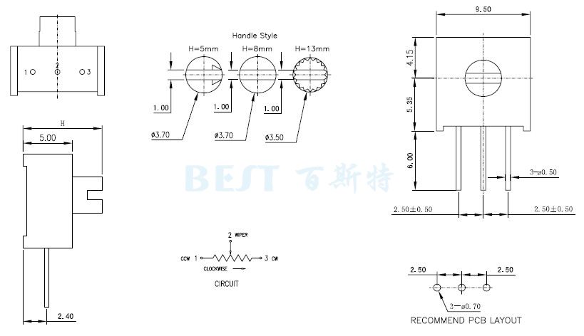 3386電位器_3386W_規(guī)格尺寸 3386電位器_3386W_規(guī)格尺寸